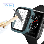 ENKAY Hat-prince Full Coverage PC Case + Tempered Glass Protector for Apple Watch Series 5 / 4 44mm(Green)