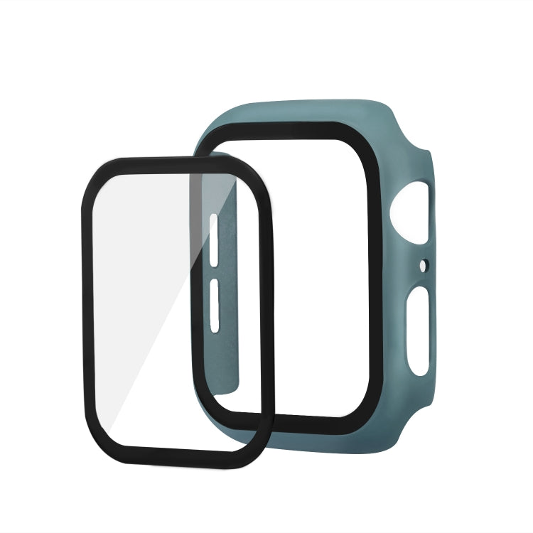ENKAY Hat-prince Full Coverage PC Case + Tempered Glass Protector for Apple Watch Series 5 / 4 44mm(Green)