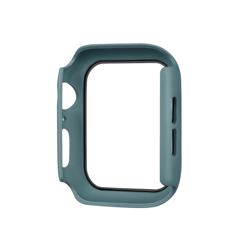 ENKAY Hat-prince Full Coverage PC Case + Tempered Glass Protector for Apple Watch Series 5 / 4 44mm(Green)