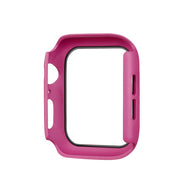 ENKAY Hat-prince Full Coverage PC Case + Tempered Glass Protector for Apple Watch Series 5 / 4 44mm(Rose)