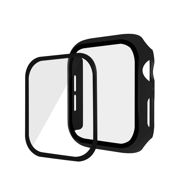 ENKAY Hat-prince Full Coverage PC Case + Tempered Glass Protector for Apple Watch Series 5 / 4 40mm(Black)