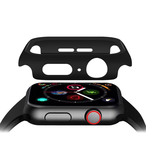 ENKAY Hat-prince Full Coverage PC Case + Tempered Glass Protector for Apple Watch Series 5 / 4 40mm(Black)