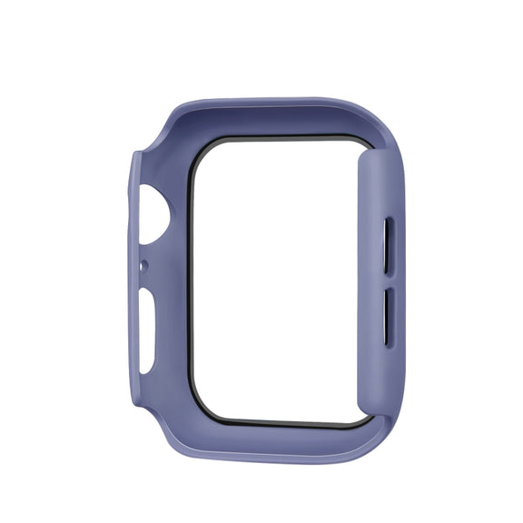 ENKAY Hat-prince Full Coverage PC Case + Tempered Glass Protector for Apple Watch Series 5 / 4 40mm(Blue)