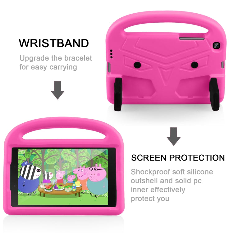 For Galaxy Tab A 8.0 (2019)T290 / T295 Sparrow Style Flat Anti Falling Protective Shell with Bracket(Rose Pink)