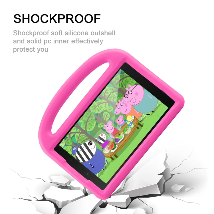 For Galaxy Tab A 8.0 (2019)T290 / T295 Sparrow Style Flat Anti Falling Protective Shell with Bracket(Rose Pink)