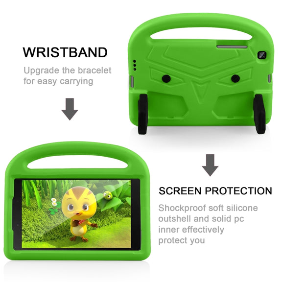 For Galaxy Tab A 8.0 (2019)T290 / T295 Sparrow Style Flat Anti Falling Protective Shell with Bracket(Green)