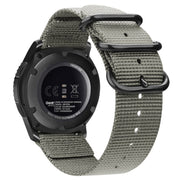 For Samsung Galaxy Watch Active 2 18mm / Gear S3 Nylon Three-ring Watch Band(Gray)