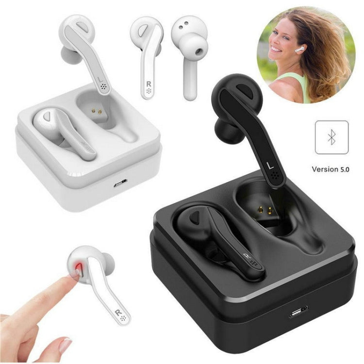 T88 Mini Touch Control Hifi Wireless Bluetooth Earphones TWS Wireless Earbuds with Charger Box(White)