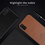For Galaxy S20 PINWUYO Pin Rui Series Classical Leather, PC + TPU + PU Leather Water-resistant And Anti-fall All-inclusive Protective Shell(Blue)