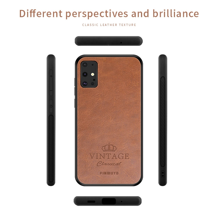 For Galaxy S20 Plus PINWUYO Pin Rui Series Classical Leather, PC + TPU + PU Leather Water-resistant And Anti-fall All-inclusive Protective Shell(Red)