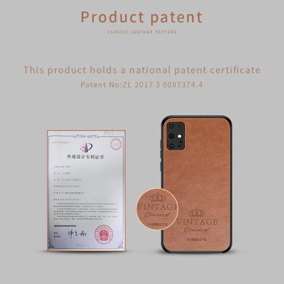 For Galaxy S20 Plus PINWUYO Pin Rui Series Classical Leather, PC + TPU + PU Leather Water-resistant And Anti-fall All-inclusive Protective Shell(Red)