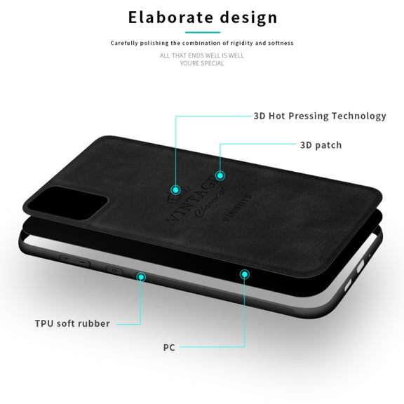 For Galaxy S20+ PINWUYO Zun Series PC + TPU + Skin Water-resistant Anti-fall All-inclusive Protective Case(Blue)