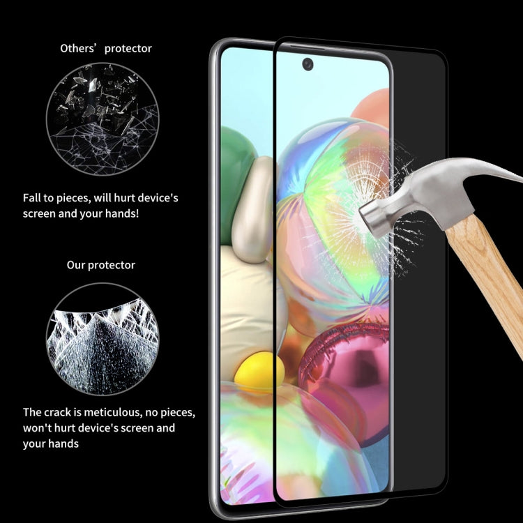 For  Galaxy A71 ENKAY Hat-Prince 2 PCS Full Glue 0.26mm 9H 2.5D Tempered Glass Full Coverage Film
