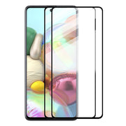 For  Galaxy A71 ENKAY Hat-Prince 2 PCS Full Glue 0.26mm 9H 2.5D Tempered Glass Full Coverage Film