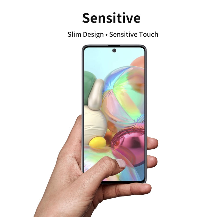 For  Galaxy A71 ENKAY Hat-Prince 2 PCS Full Glue 0.26mm 9H 2.5D Tempered Glass Full Coverage Film