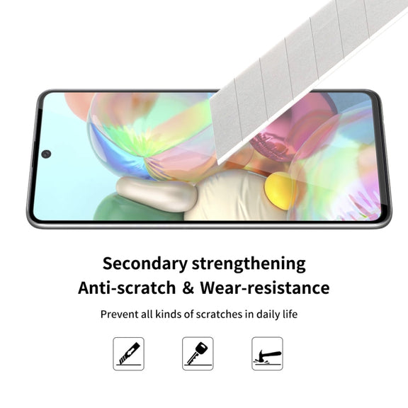 For  Galaxy A71 ENKAY Hat-Prince 2 PCS Full Glue 0.26mm 9H 2.5D Tempered Glass Full Coverage Film