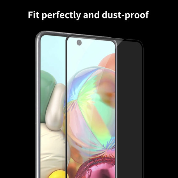 For  Galaxy A71 ENKAY Hat-Prince 2 PCS Full Glue 0.26mm 9H 2.5D Tempered Glass Full Coverage Film
