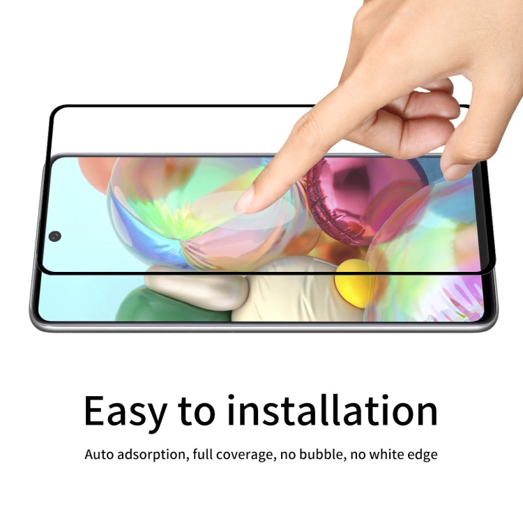 For  Galaxy A71 ENKAY Hat-Prince 2 PCS Full Glue 0.26mm 9H 2.5D Tempered Glass Full Coverage Film