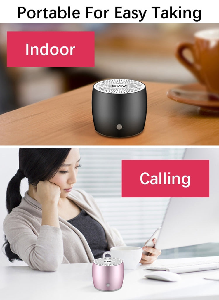 EWA A103 Portable Bluetooth Speaker Wireless Heavy Bass Bomm Box Subwoofer Phone Call Surround Sound Bluetooth Shower Speaker(Red)