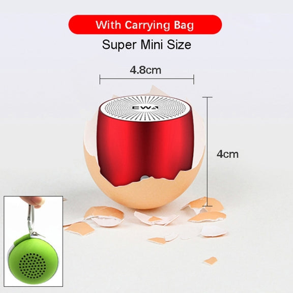 EWA A103 Portable Bluetooth Speaker Wireless Heavy Bass Bomm Box Subwoofer Phone Call Surround Sound Bluetooth Shower Speaker(Red)
