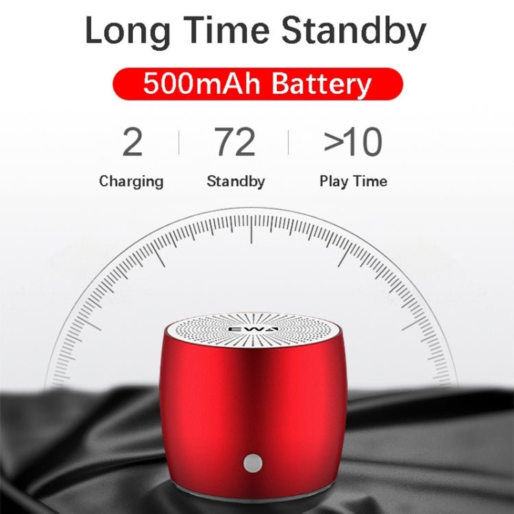 EWA A103 Portable Bluetooth Speaker Wireless Heavy Bass Bomm Box Subwoofer Phone Call Surround Sound Bluetooth Shower Speaker(Red)