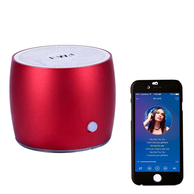 EWA A103 Portable Bluetooth Speaker Wireless Heavy Bass Bomm Box Subwoofer Phone Call Surround Sound Bluetooth Shower Speaker(Red)