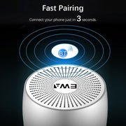 EWA A103 Portable Bluetooth Speaker Wireless Heavy Bass Bomm Box Subwoofer Phone Call Surround Sound Bluetooth Shower Speaker(Black)