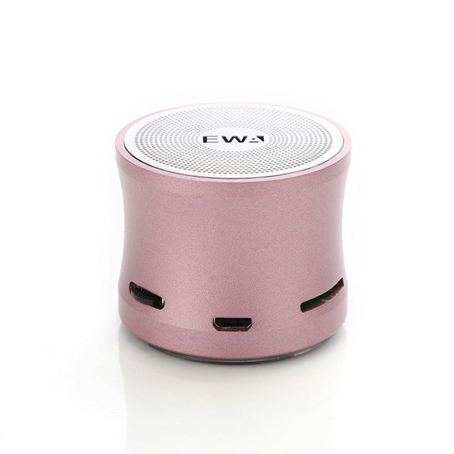 EWA A109M  Portable Bluetooth Speaker Wireless Heavy Bass Bomm Box Subwoofer Phone Call Surround Sound Bluetooth Shower Speaker(Rose Gold)
