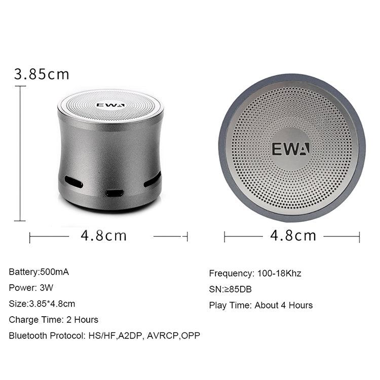 EWA A109M  Portable Bluetooth Speaker Wireless Heavy Bass Bomm Box Subwoofer Phone Call Surround Sound Bluetooth Shower Speaker(Gold)