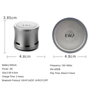 EWA A109M  Portable Bluetooth Speaker Wireless Heavy Bass Bomm Box Subwoofer Phone Call Surround Sound Bluetooth Shower Speaker(Gold)