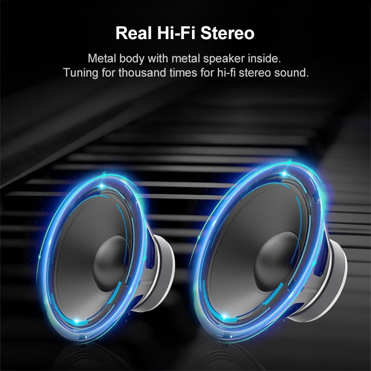 EWA A109M  Portable Bluetooth Speaker Wireless Heavy Bass Bomm Box Subwoofer Phone Call Surround Sound Bluetooth Shower Speaker(Gold)