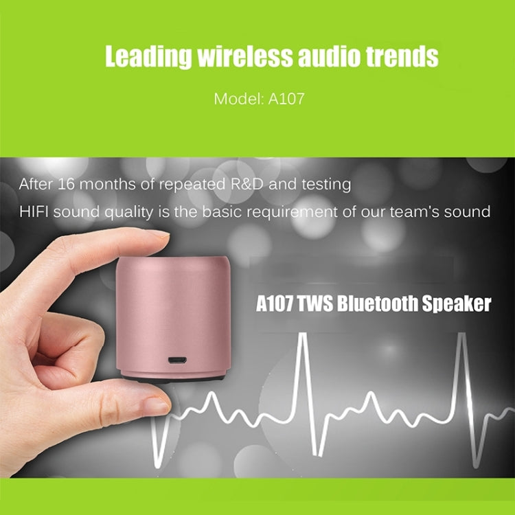 EWA A107 TWS Portable Super Mini Subwoofer Water-resistant Bluetooth Speaker(Black)