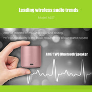 EWA A107 TWS Portable Super Mini Subwoofer Water-resistant Bluetooth Speaker(Black)