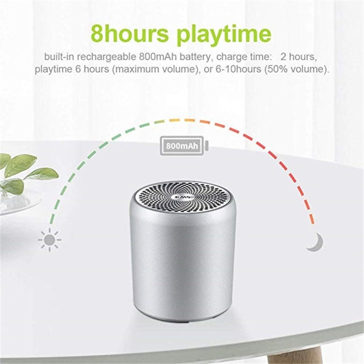 EWA A107 TWS Portable Super Mini Subwoofer Water-resistant Bluetooth Speaker(Rose Gold)