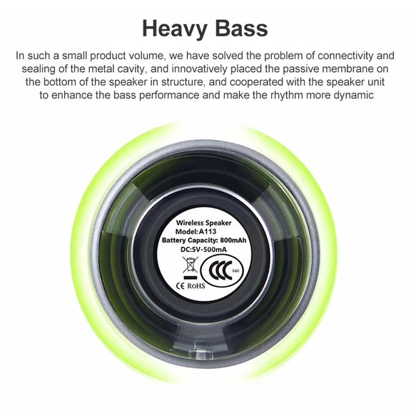 EWA A113 Portable Super Mini Bluetooth Speaker Wireless Bass Subwoofer Boom Box Speakers(Silver)