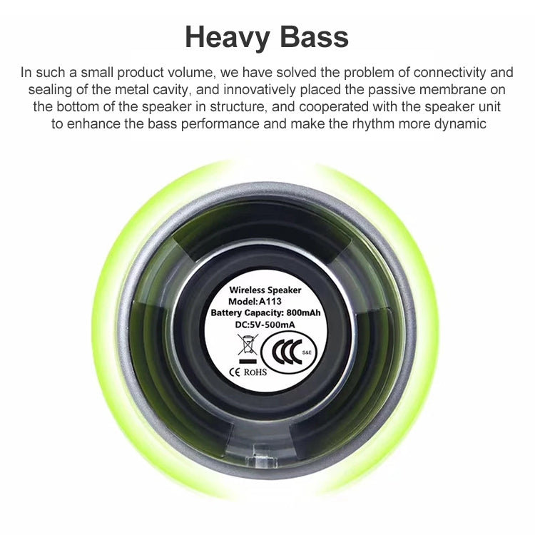 EWA A113 Portable Super Mini Bluetooth Speaker Wireless Bass Subwoofer Boom Box Speakers(Silver)