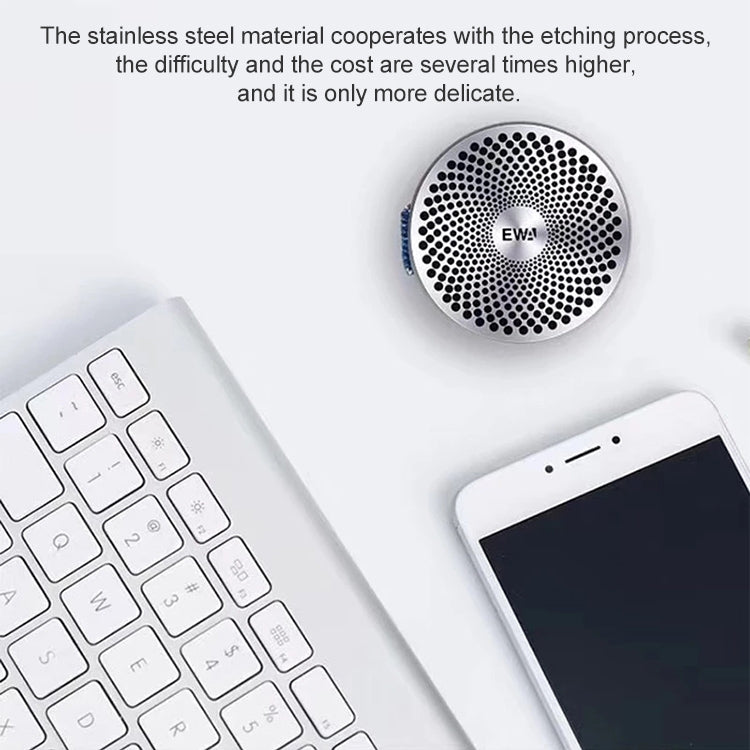 EWA A113 Portable Super Mini Bluetooth Speaker Wireless Bass Subwoofer Boom Box Speakers(Silver)