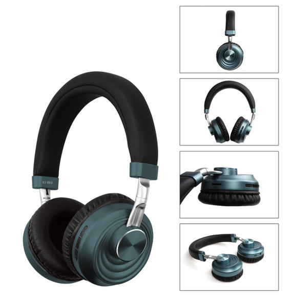 VJ083 Folding Wireless Headset Bluetooth Competitive Game Music Sports Plug Cartoon Wireless Headset(Black)