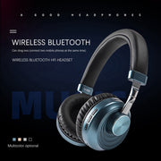 VJ083 Folding Wireless Headset Bluetooth Competitive Game Music Sports Plug Cartoon Wireless Headset(Black)