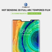 For Huawei Mate 30 Pro PINWUYO Full Glue Full Arc Version Arc Height 3.96mm 9H 3D Hot Bending Tempered Glass Film(Black)