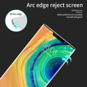 For Huawei Mate 30 Pro PINWUYO Full Glue Full Arc Version Arc Height 3.96mm 9H 3D Hot Bending Tempered Glass Film(Black)