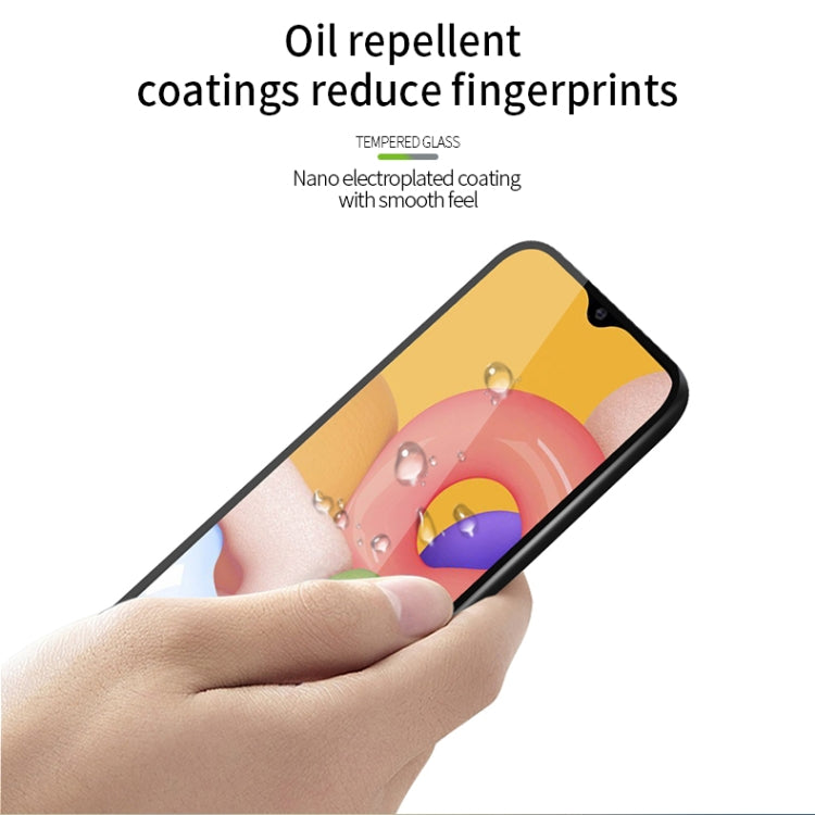 For Galaxy A01 PINWUYO 9H 2.5D Full Screen Tempered Glass Film(Black)
