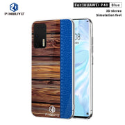 For Huawei P40 PINWUYO Pindun Series Slim 3D Flashing All-inclusive PC Case(Blue)