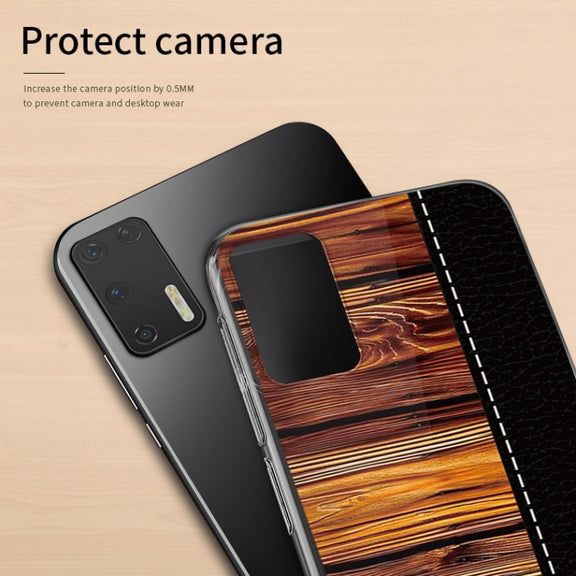 For Huawei P40 PINWUYO Pindun Series Slim 3D Flashing All-inclusive PC Case(Red)