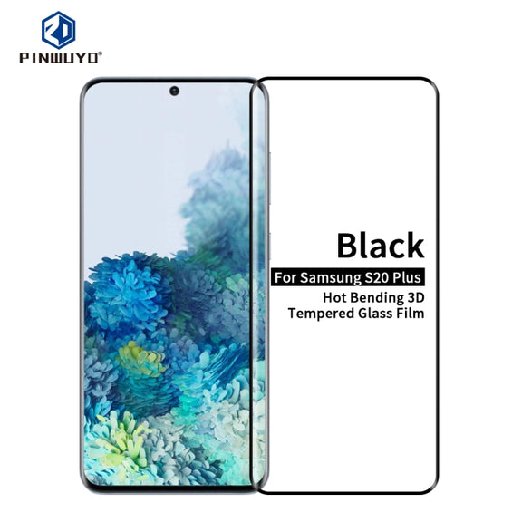 For Galaxy S20 Plus PINWUYO 9H 3D Hot Bending Tempered Glass Film(Black)