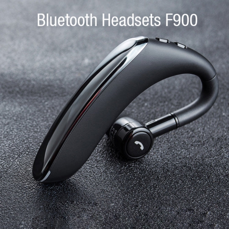 F900 Mini Earhook 180�� Freely Rotating Wireless Bluetooth 5.0 Earphone Car Handsfree Call Headphone(Black Gray)