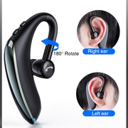 F900 Mini Earhook 180�� Freely Rotating Wireless Bluetooth 5.0 Earphone Car Handsfree Call Headphone(Black Gray)