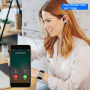 F900 Mini Earhook 180�� Freely Rotating Wireless Bluetooth 5.0 Earphone Car Handsfree Call Headphone(Red)