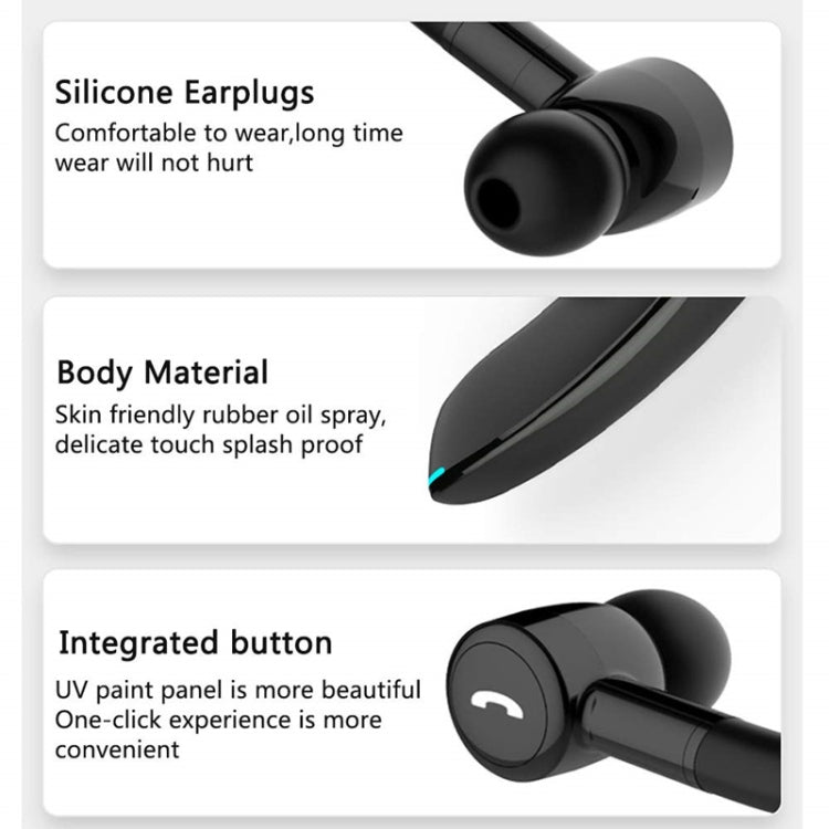 F900 Mini Earhook 180�� Freely Rotating Wireless Bluetooth 5.0 Earphone Car Handsfree Call Headphone(Red)