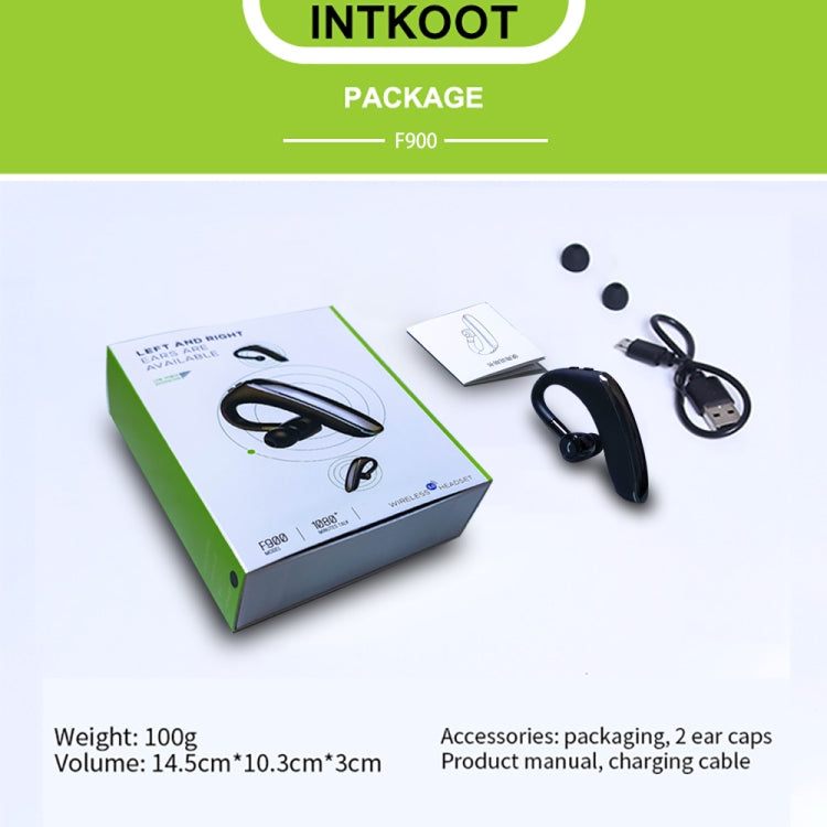 F900 Mini Earhook 180�� Freely Rotating Wireless Bluetooth 5.0 Earphone Car Handsfree Call Headphone(Red)